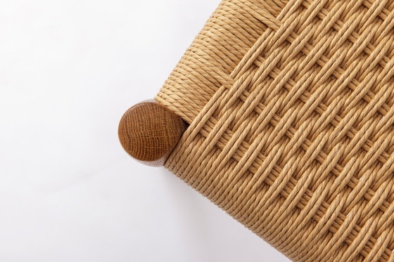 Image 1 of Niels Otto Møller Model 84 Dining Chairs Set of 4, Oak, 1970s Danish Mid Century Modern, Woven Cord Seats