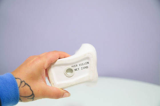 Image 1 of set x2 white porcelain bookend hands