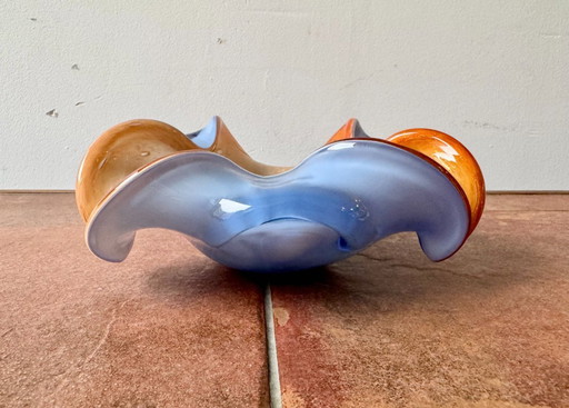 Vintage Blue Glass Bowl