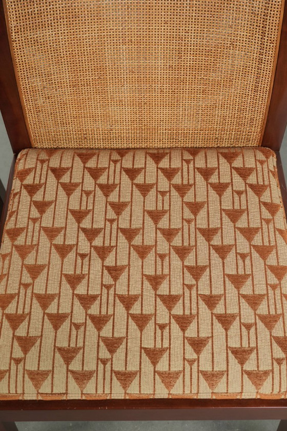Image 1 of 6 chaises de salle à manger Schuitema de style Art déco avec dossier en osier, de la série Shaker
