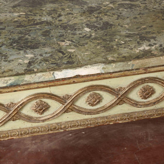 Louis XIV Lacquered Wood Console Writing Desk, 17th Century, Scagliola Top, Multi Color, Barok (photo 24 of 33)