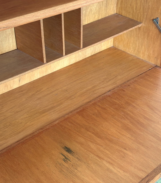 Vintage Pastoe Secretaire/Boekenkast BE04. Cees Braakman – High boards, Wood (photo 4 of 11)