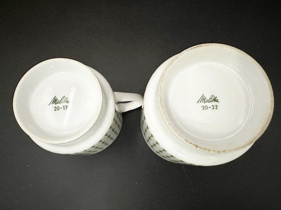 Image 1 of Melitta Hamburg Melkkan en Suikerpot West Germany