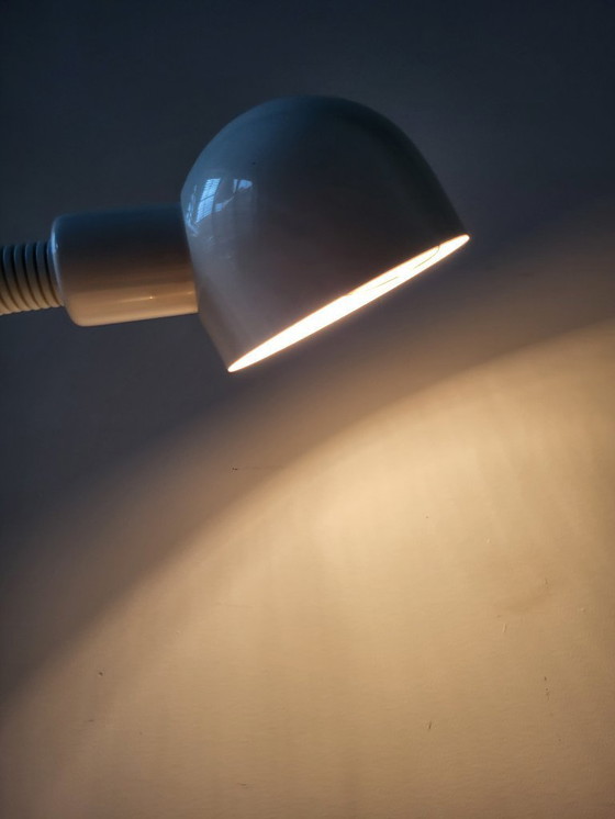 Image 1 of Lampe serpent ou cobra vintage, Happylight, années 80, blanche, Pays-Bas