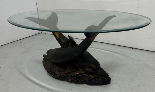 Hollywood Regency Salontafel en verre
