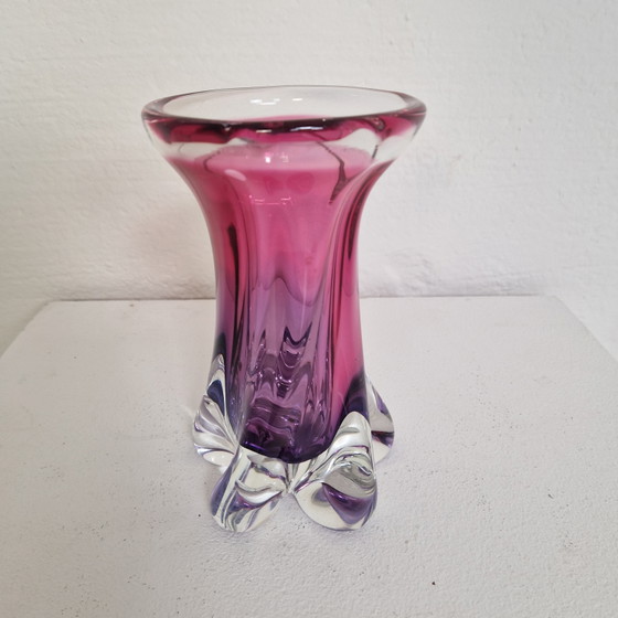 Image 1 of Pink/purple Murano vase