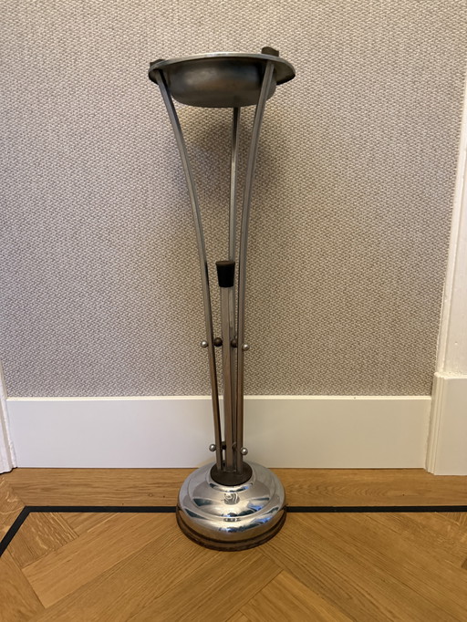 Demeyere chromen asbak met bakelietdetails