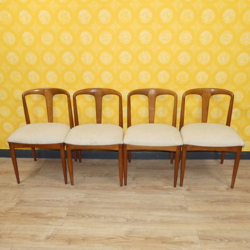 Set von 4 Teak Stühlen "Juliane" dining chairs Johannes Andersen, Uldum Møbelfabrik danish design denmark mid century retro 