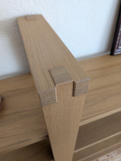 Oak Mid-Century Bookcase - Japandi