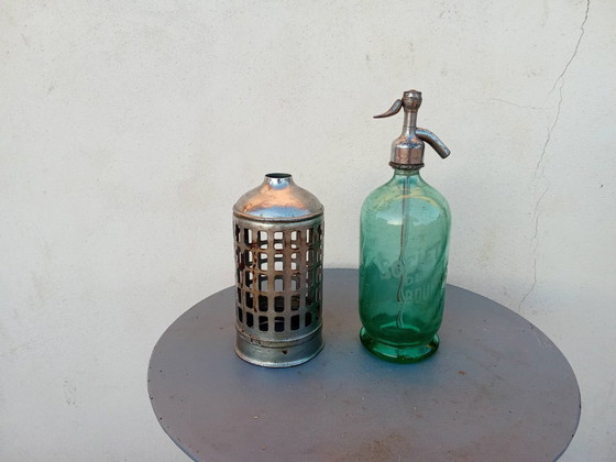 Image 1 of Seltzer Water Siphon – Aqua Green – Vintage