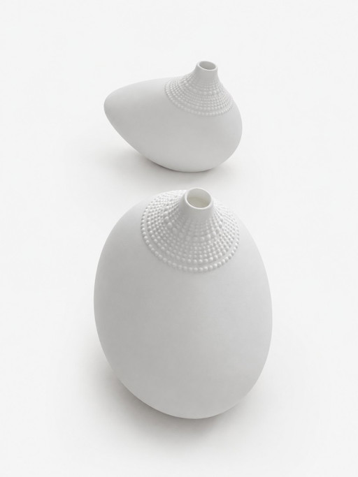 Juego de jarrones de porcelana Wirkkala 'Pollo' de mediados de siglo.