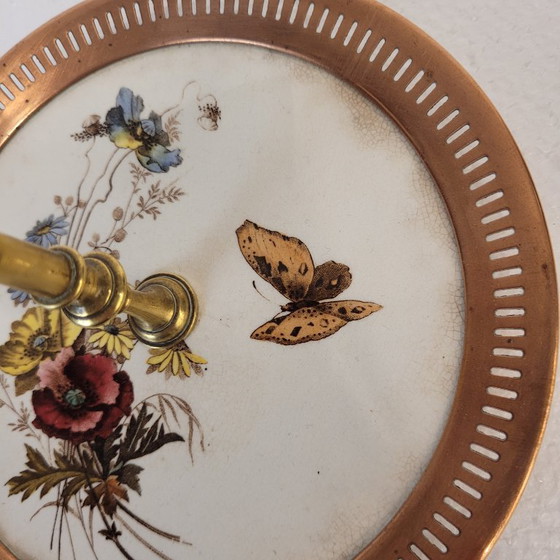 Image 1 of Servitrice muta o étagère, bronzo e porcellana, anni '50 - Francia