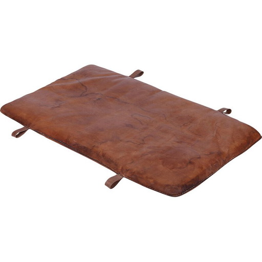 Tsjechische vintage leren turnmat D, jaren 1930