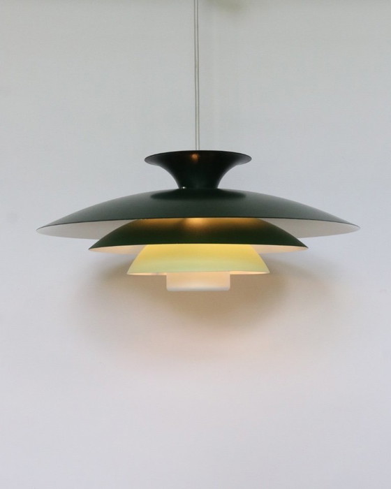 Image 1 of Vintage green bowl lamp unique retro pendant lamp