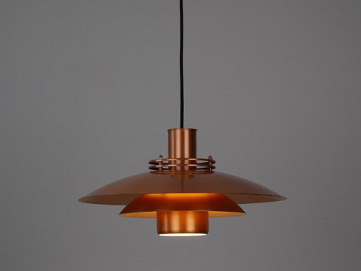 Danish vintage copper Form light lamp from 1980s