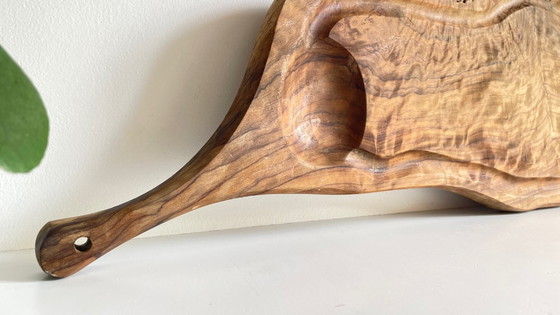 Image 1 of Grande PLANCHE à Découper BOIS d'Olivier Vintage