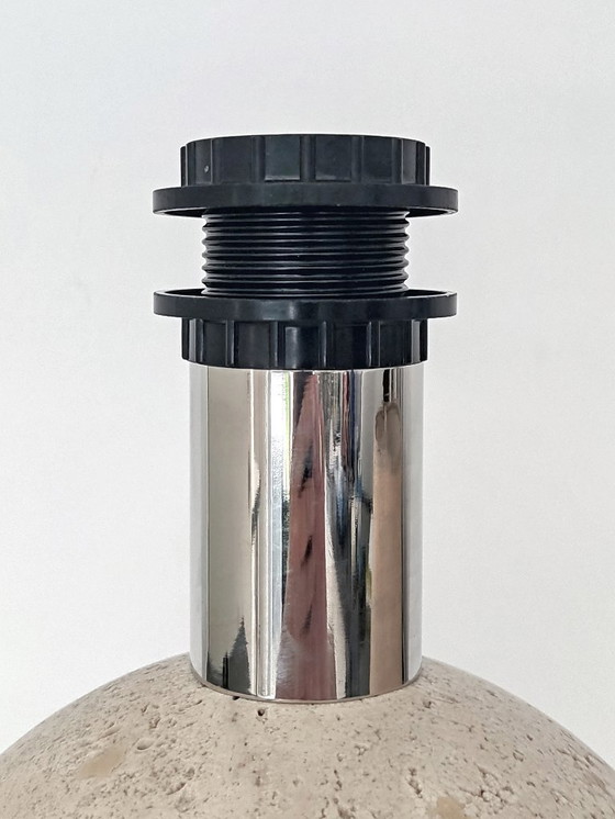 Image 1 of travertine table lamp Italy 1970s