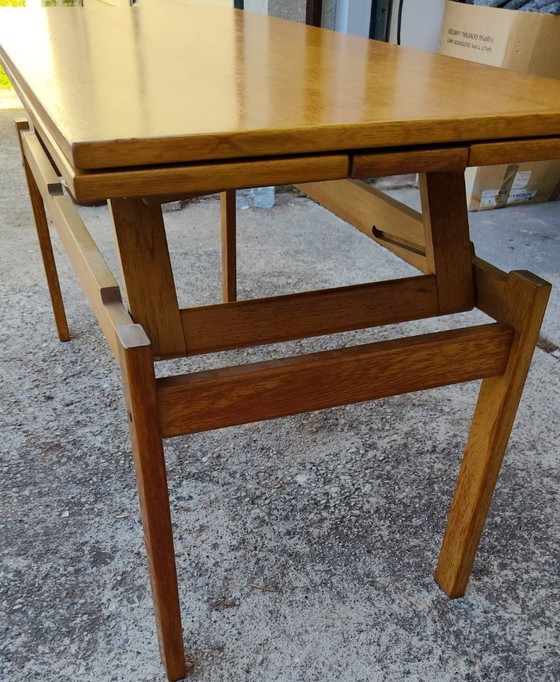 Image 1 of Vintage Scandinavian modular oak dining table, 1970s