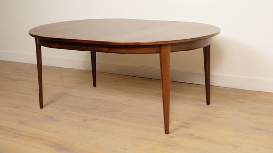Image 1 of Table à manger ronde vintage | Omann Jun | Bois de rose | extensible