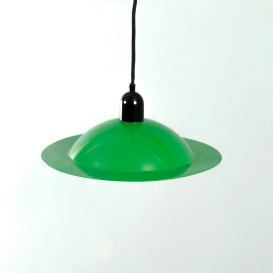 Image 1 of Stilnovo green enamel Lampiatta pendant lamp