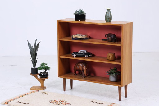 Open vintage shelf 60s | Mid - Century cupboard vintage hallway storage retro wood #04-65