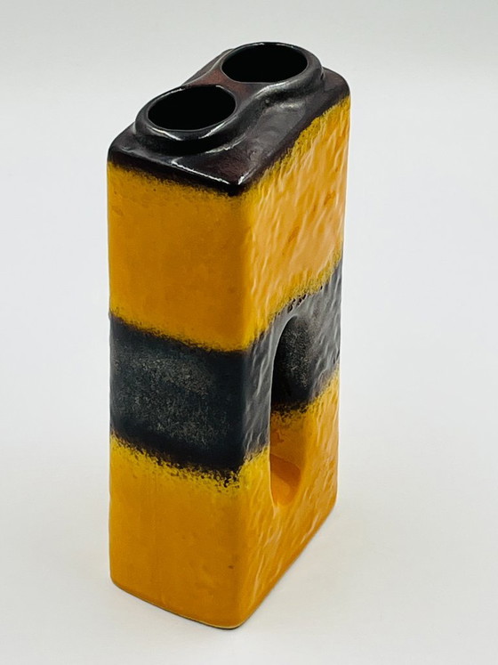 Vase sculptural Carstens Tönnieshof, Cartens Tönnieshof, Céramique, Jaune, Mid Century Modern (photo 3 sur 10)