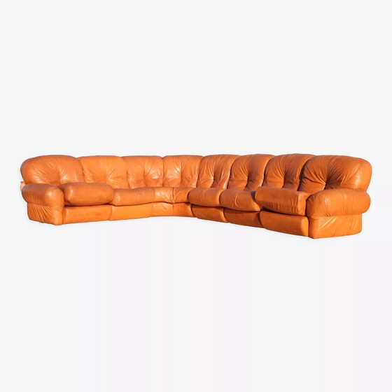 Image 1 of Fauve" Leather Modular Sofa