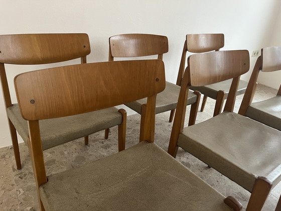 Image 1 of Mid-century dining chairs, set of 6; Thonet, model 640L