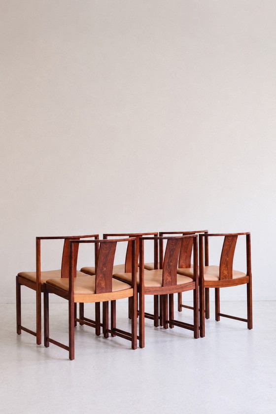 Ensemble de 6 chaises de salle à manger vintage modèle 700, Steen Eiler Rasmussen – Søborg Møbelfabrik, Bois (photo 5 of 10)