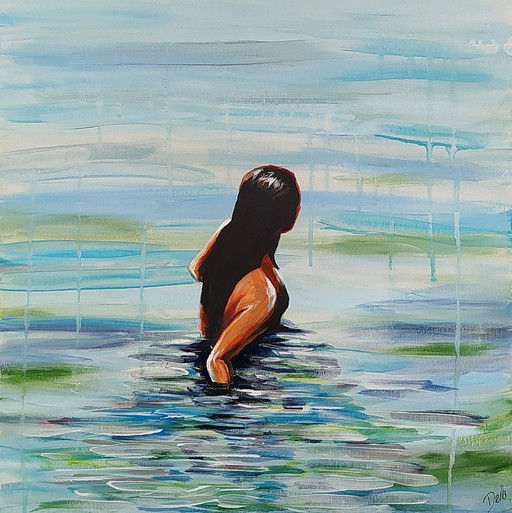 Schilderij - Della Camilleri - Water 1