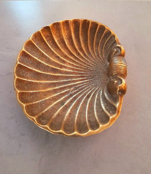 Vide poche coquillage en laiton 