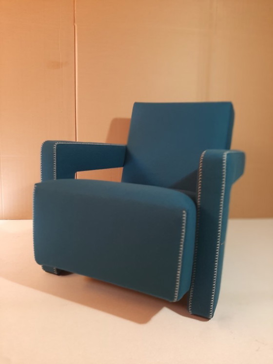 Image 1 of CASSINA 637 UTRECHT fauteuil (NIEUW, NOOIT GEBRUIKT) in 13L OTHANIO WOL met natuurlijke draadstiksels en paardenpunt