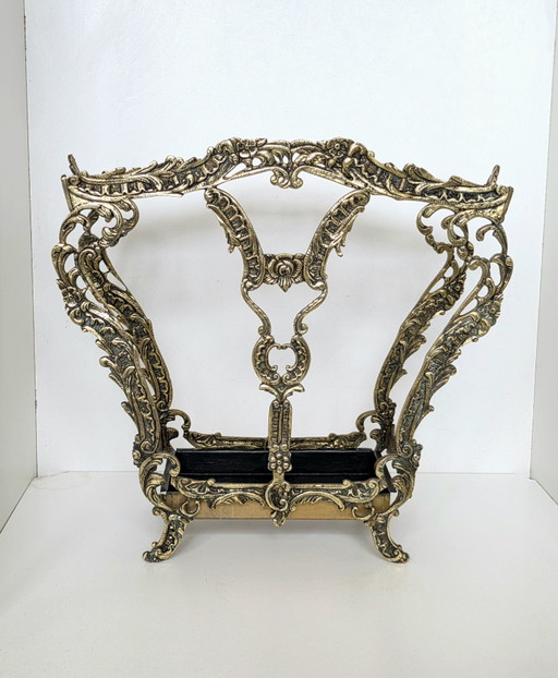 Vintage sierlijke messing paraplu- en wandelstokhouder | Antieke rococo-stijl – paraplubak, Iron, Brass