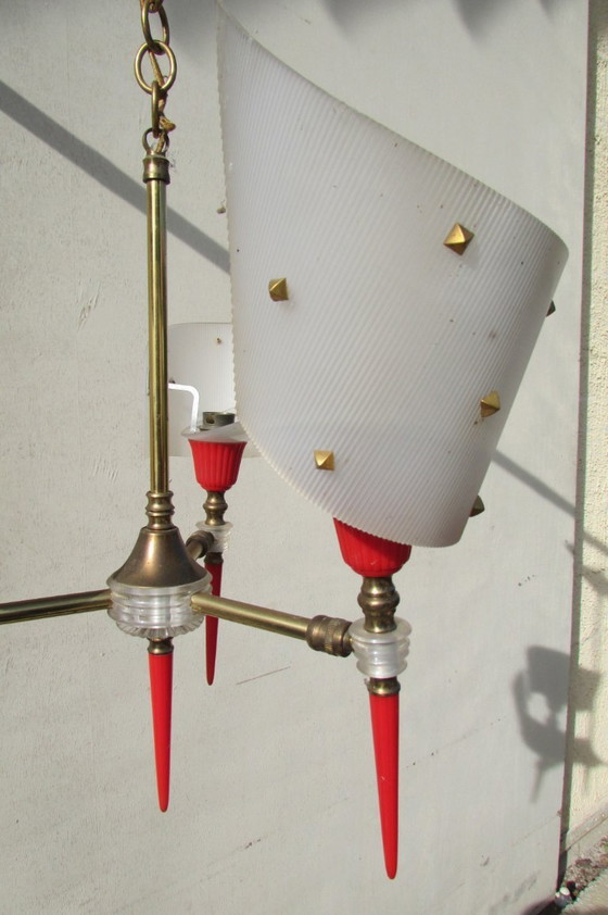 Image 1 of kroonluchter uit de jaren 60,