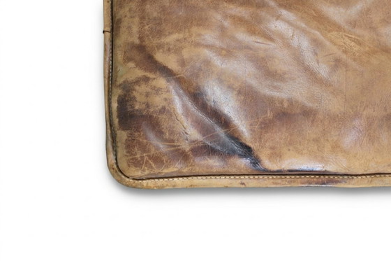 Image 1 of Vintage leren gymmat uit de jaren 1930, Tsjechoslowakije