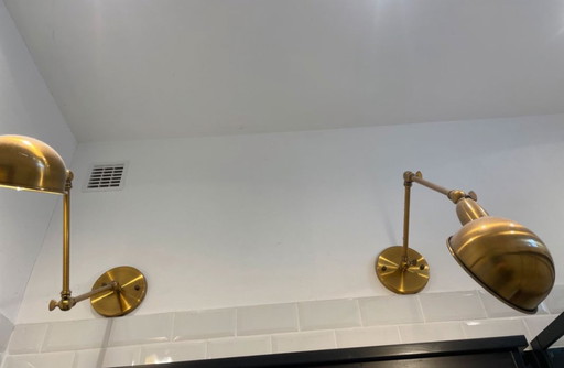 Lampes en laiton articulées 