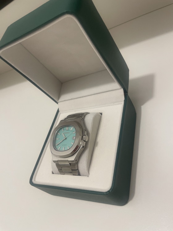 Seiko NH35 Automatic - Mint Blue - Nautilus Style – Regali, Metal (photo 2 of 5)