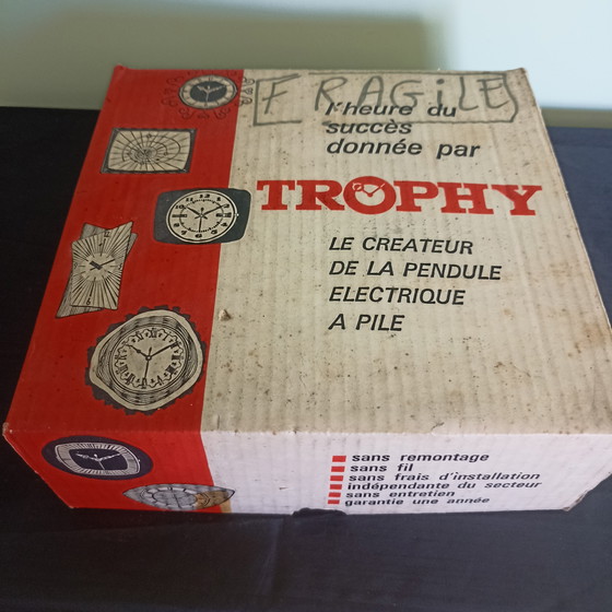 Image 1 of Horloge murale Vintage Trophy (ATO) – Céramique Digoin – 1972 (Ensemble complet !)