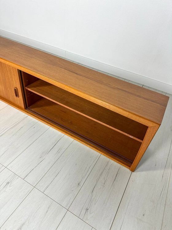 Image 1 of Vintage Bartels zwevend teakhouten wandmeubel / wanddressoir, Duitsland, jaren 60, mid-century modern