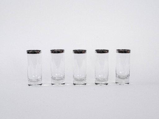 Set di bicchieri, stile Hollywood Regency, anni '70, made in Italy