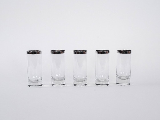 Image 1 of Set di bicchieri, stile Hollywood Regency, anni '70, made in Italy