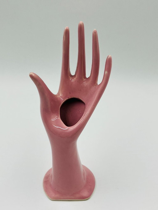 JMR Ceramica Vaso Soliflore e Porta Anelli a Mano