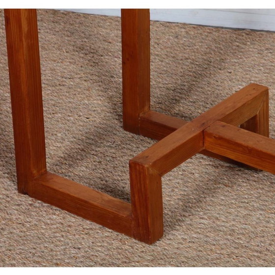 Image 1 of Grenen consoletafel ontworpen door George Couteau, 1980