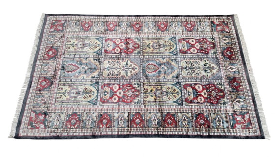 Image 1 of Handgeknüpfte persische Seiden-Kashmir-Teppichpaneele, 120 x 195 cm
