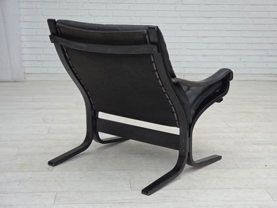 Image 1 of 1970s, Norwegian design by Ingmar Relling, model "Siesta", furniture leather.
