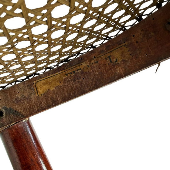 Image 1 of Set of two antique Fischel bentwood chairs – Viennese café chairs – webbing seats