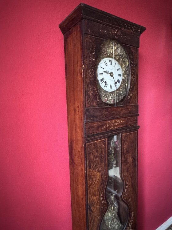 Comtoise Standuhr Korpus bemalt um 1840(?) ca 220 H 46 B 24 T – Macé a Redon, Klokken, Wood (photo 11 of 14)