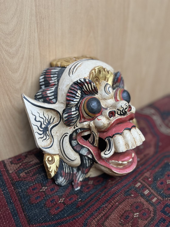 Image 1 of handgesneden Balinees Barong-masker.  