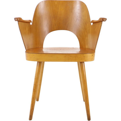 Poltrona vintage in faggio di Oswald Haerdtl, Cecoslovacchia 1959