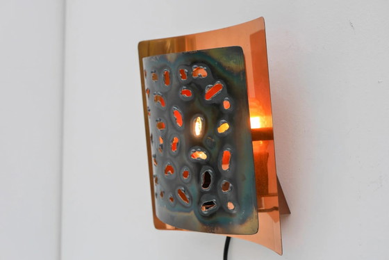 Vintage brutalistische koperen wandlamp van Boréns, jaren 60. – Wandlampen, Metal, Copper, Scandinavian (photo 6 of 15)